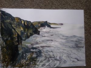 Sketches of Dunraven Bay, Southrndown by Francine Davies Art