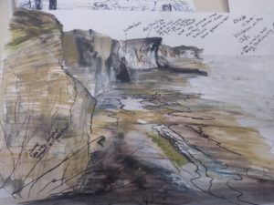 Sketches of Dunraven Bay, Southrndown by Francine Davies Art